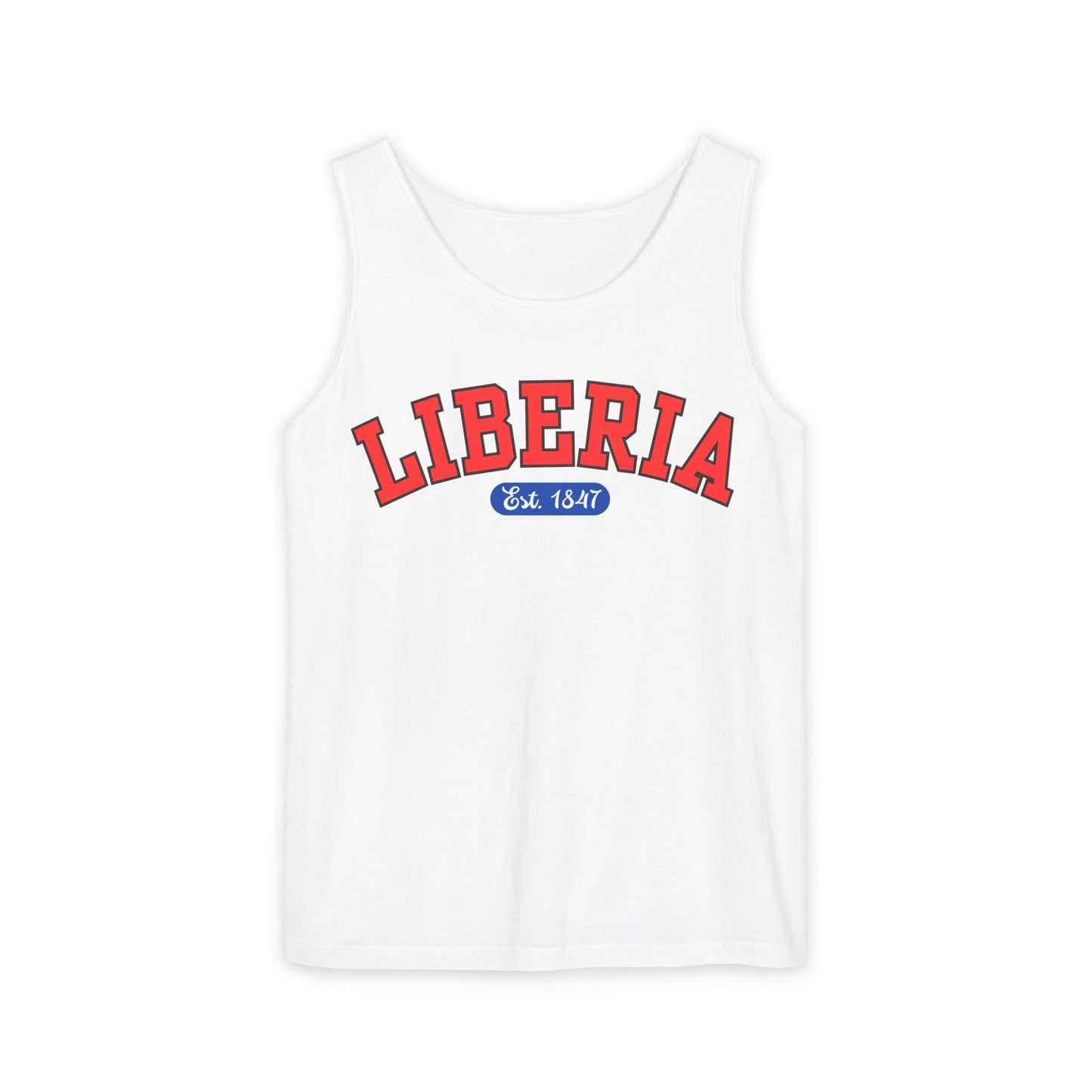 Liberia EST. 1847 - Style 04 - Unisex Garment-Dyed Tank Top