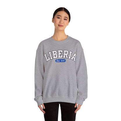 Liberia Est. 1847 - Style 01 - Unisex Heavy Blend™ Crewneck Sweatshirt