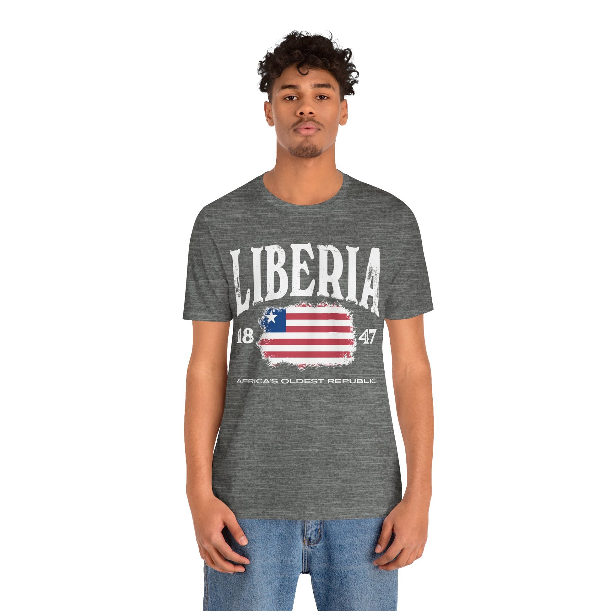 Liberia Vintage Graphic Tee - Perfect for Travel Lovers, Heritage Celebrations, Casual Wear & Unique Gifts, Unisex Short Sleeve Shirt