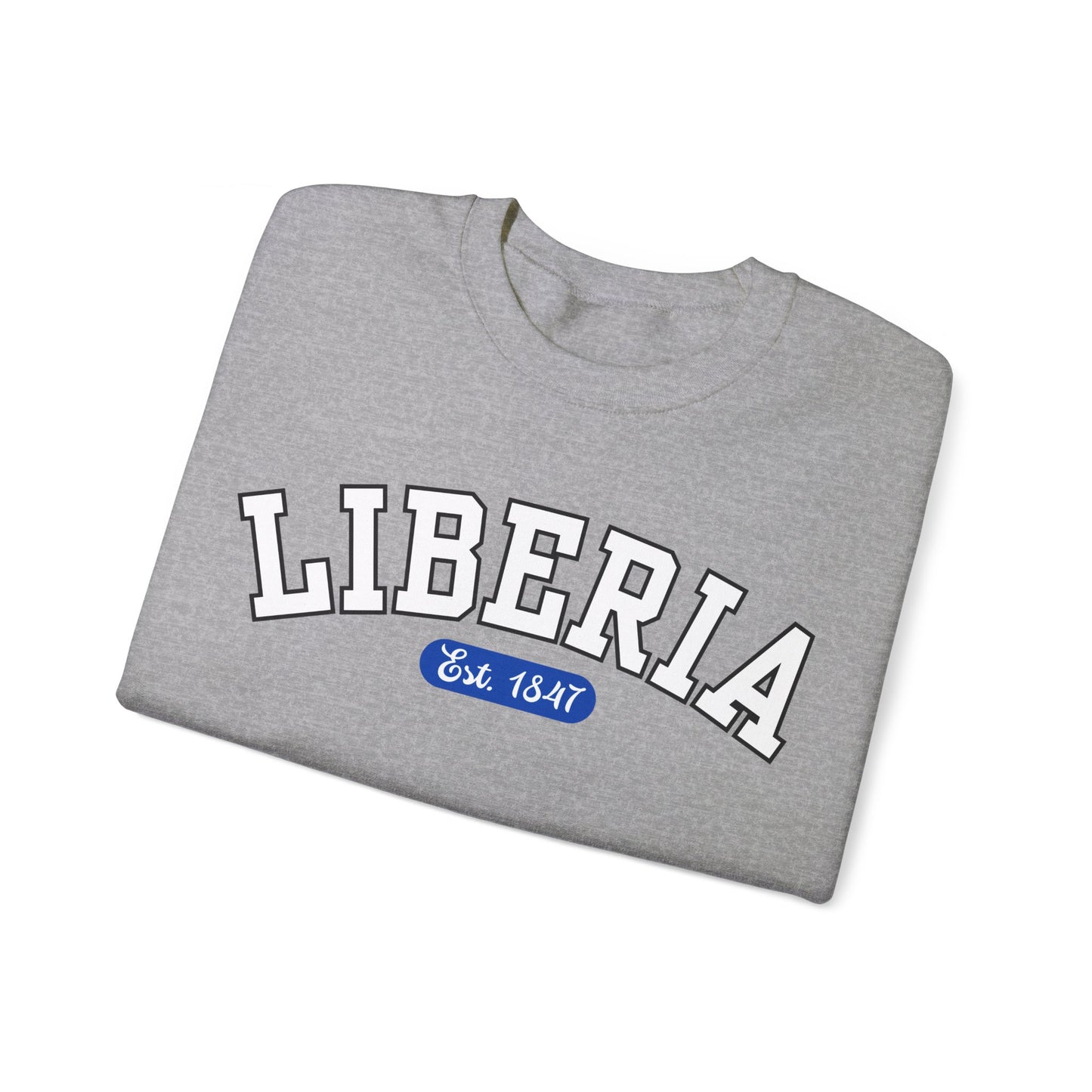 Liberia Est. 1847 - Style 01 - Unisex Heavy Blend™ Crewneck Sweatshirt