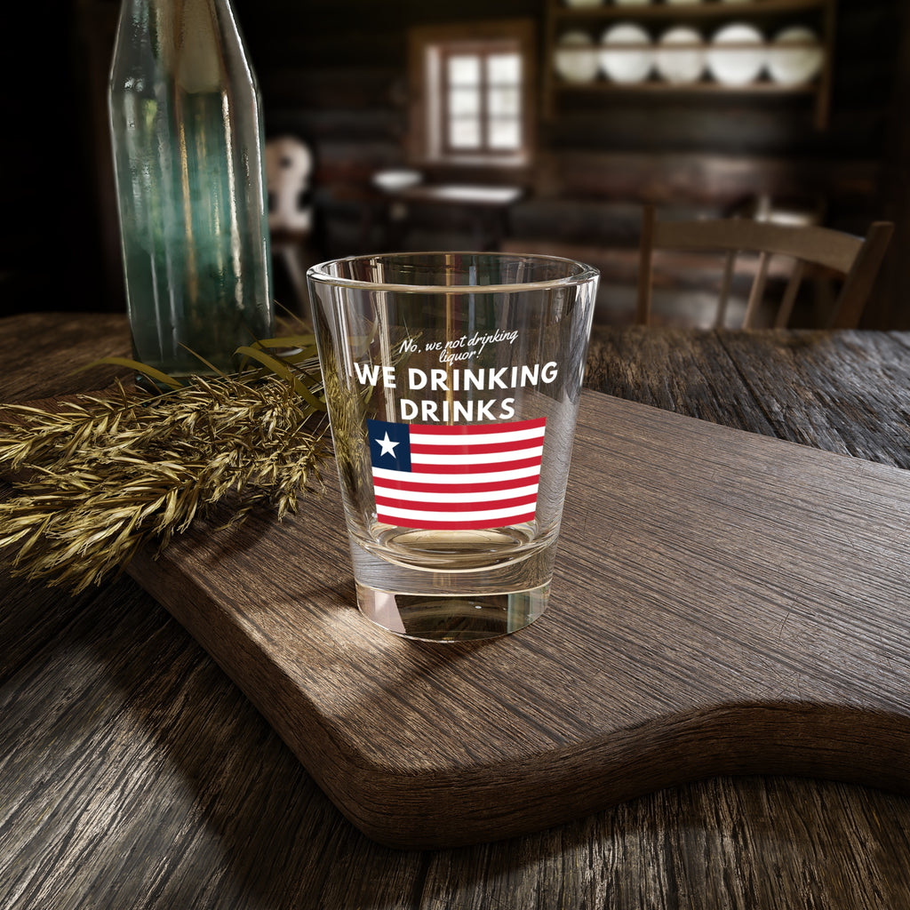 Liberia DRINKING DRINKS Shot Glass, 1.5oz - Fun Celebratory Drinkware, Liberian Pride Gift, Party Favor, Unique Barware, Holiday Toasting
