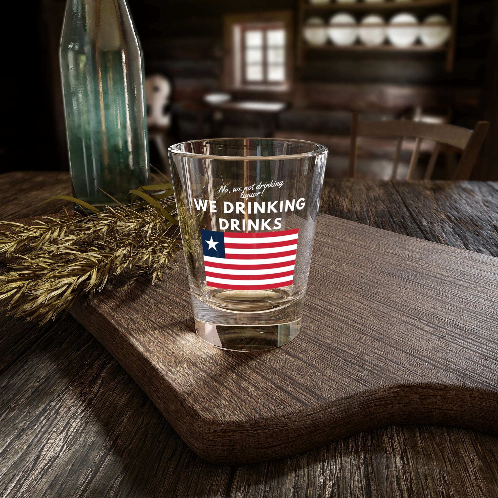 Liberia DRINKING DRINKS Shot Glass, 1.5oz - Fun Celebratory Drinkware, Liberian Pride Gift, Party Favor, Unique Barware, Holiday Toasting