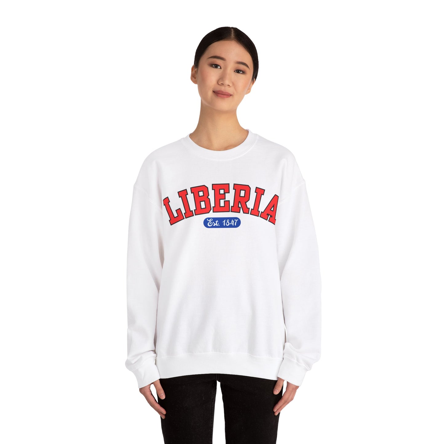 Liberia Est. 1847 - Style 04 - Unisex Heavy Blend™ Crewneck Sweatshirt