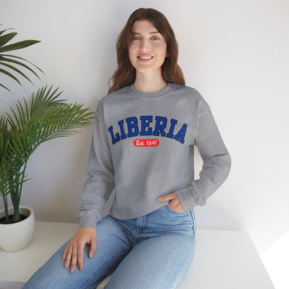 Liberia Est. 1847 - Style 03 - Unisex Heavy Blend™ Crewneck Sweatshirt