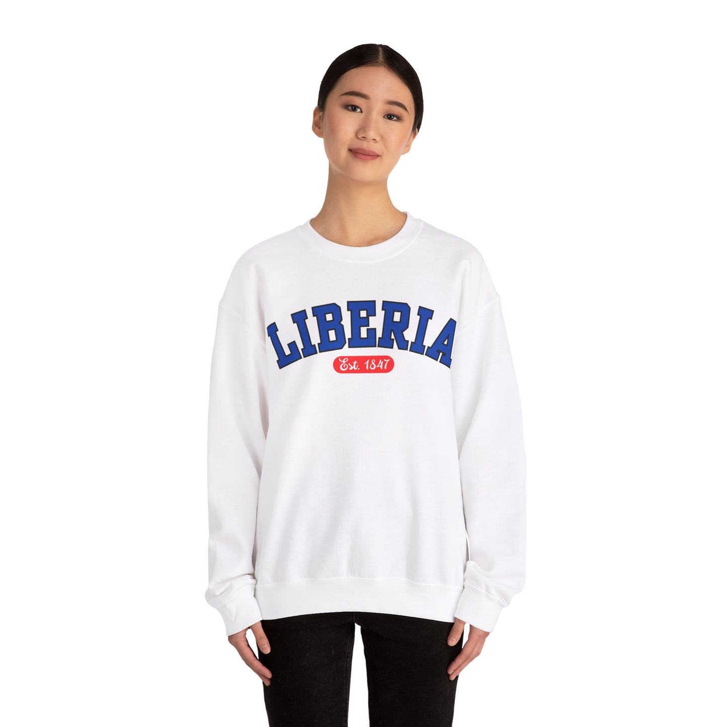 Liberia Est. 1847 - Style 03 - Unisex Heavy Blend™ Crewneck Sweatshirt