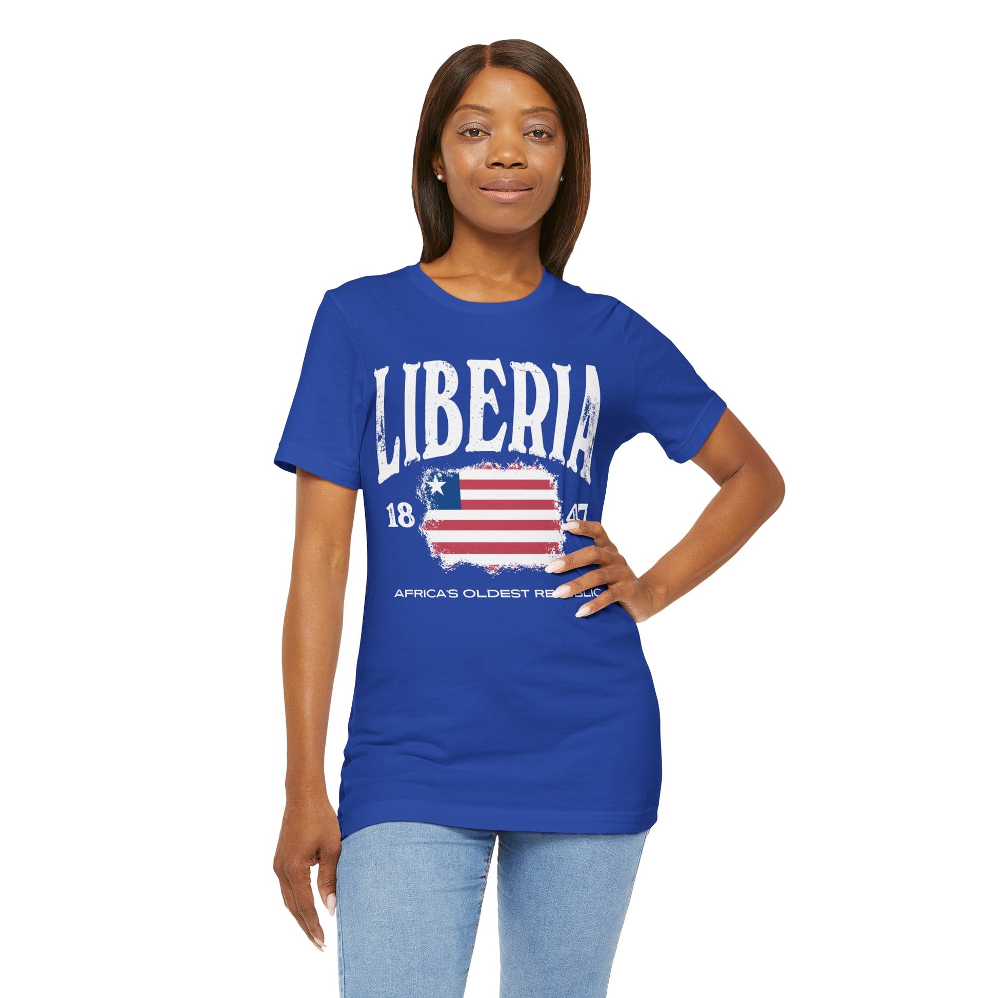 Liberia Vintage Graphic Tee - Perfect for Travel Lovers, Heritage Celebrations, Casual Wear & Unique Gifts, Unisex Short Sleeve Shirt