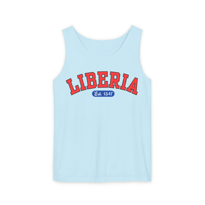 Liberia EST. 1847 - Style 04 - Unisex Garment-Dyed Tank Top