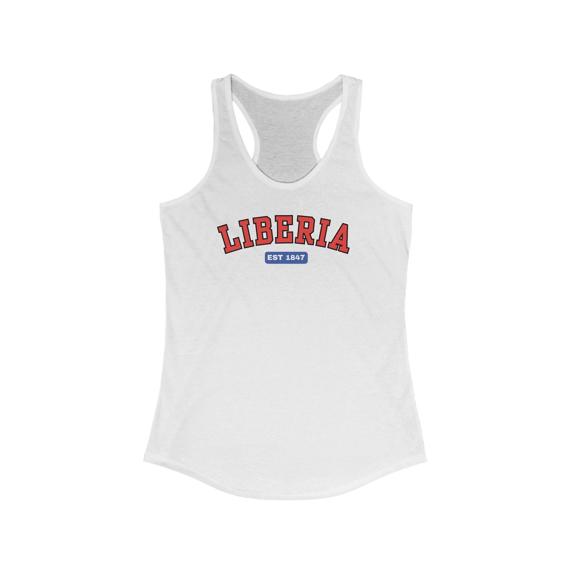 Liberia Est 1847 Women's Racerback Tank Top, Casual Summer Top, Travel Shirt, Gift for Her, Sportswear
