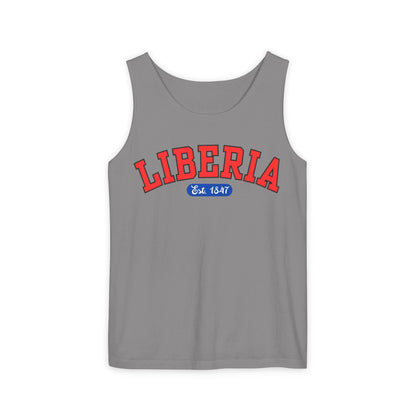 Liberia EST. 1847 - Style 04 - Unisex Garment-Dyed Tank Top