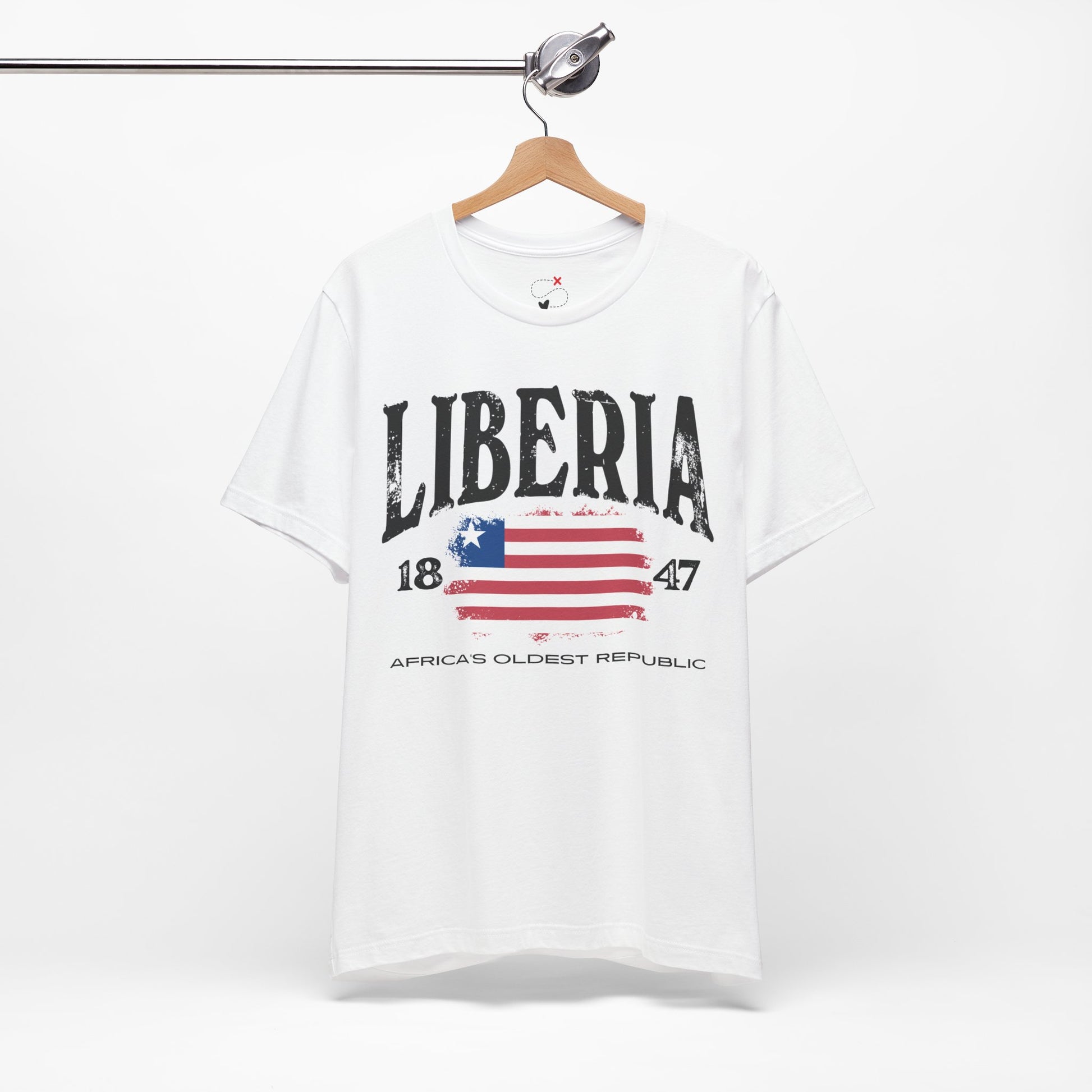 Liberia Vintage Graphic Tee - Perfect for Travel Lovers, Heritage Celebrations, Casual Wear & Unique Gifts, Unisex Short Sleeve Shirt