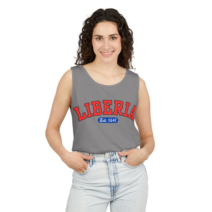 Liberia EST. 1847 - Style 04 - Unisex Garment-Dyed Tank Top